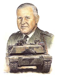 Jody Harmon's art: Gen Creighton Abrams and M1A2