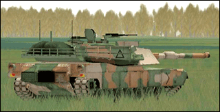 M1A1 Abrams in autumn cammo.