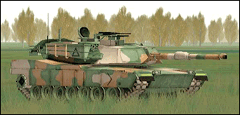 M1A1 Abrams in autumn cammo. 
