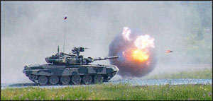 T-80U firing.