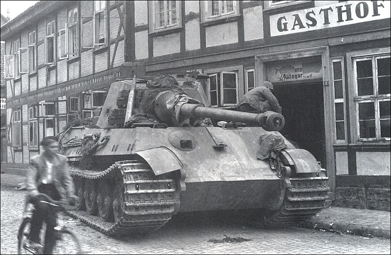 The King Tiger, abandoned in a German town