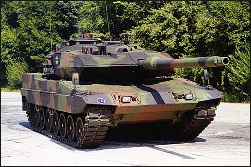 Leopard 2 A6 with the new 120mm L/55