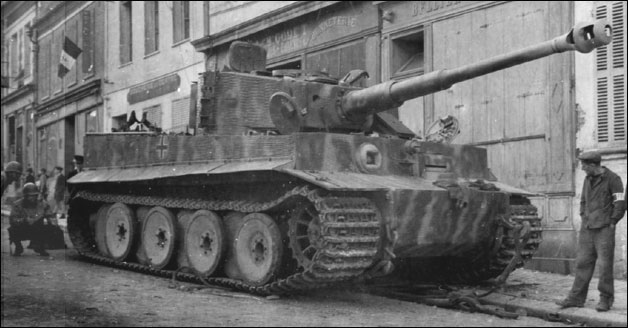 Tiger I, abandoned in France, 1944.