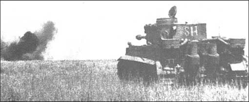 Tiger I, hitting a target at long range